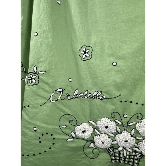 ISO Anthropologie Odille Green Italia Embroidered Faux Wrap Apron Skirt 2005 - Picture 11 of 16